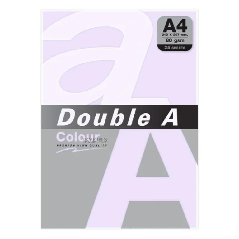 PAPEL A4 DOUBLE A COLOUR 80G 25 HOJAS LAVANDA
