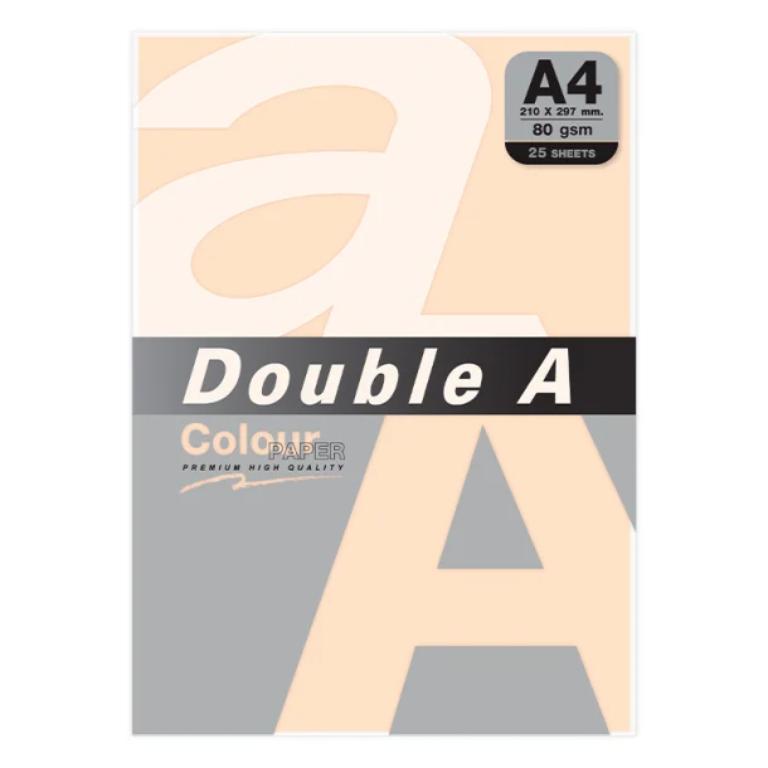 PAPEL A4 DOUBLE A COLOUR 80G 25 HOJAS ROSA VIEJO
