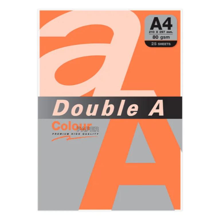 PAPEL A4 DOUBLE A COLOUR 80G 25 HOJAS AZAFRÁN
