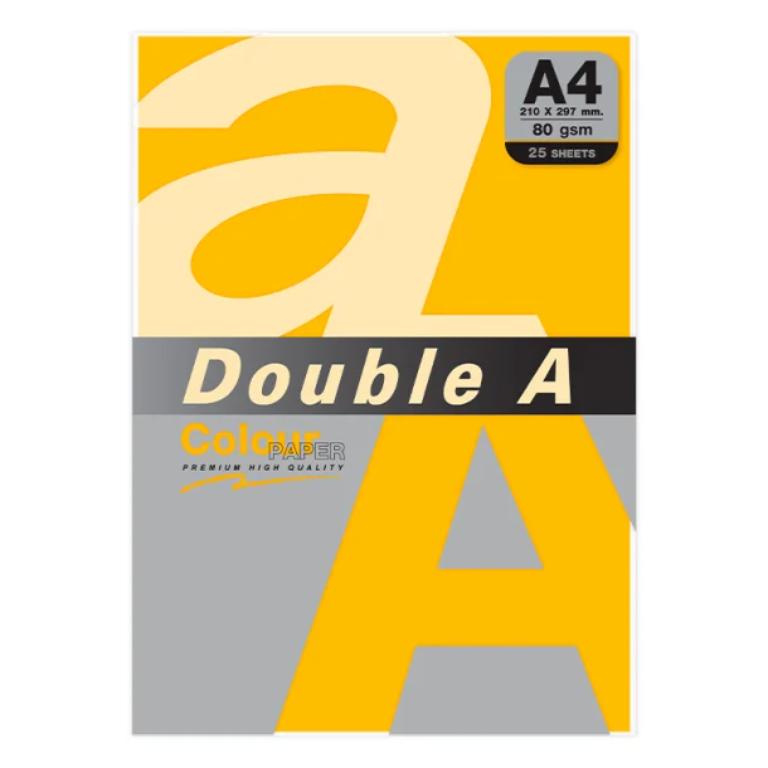 PAPEL A4 DOUBLE A COLOUR 80G 25 HOJAS ORO
