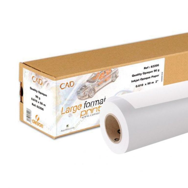 PAPEL PLOTTER CANSON 90G QUALITY OPACO INKJET 36, 914MMX 50M
