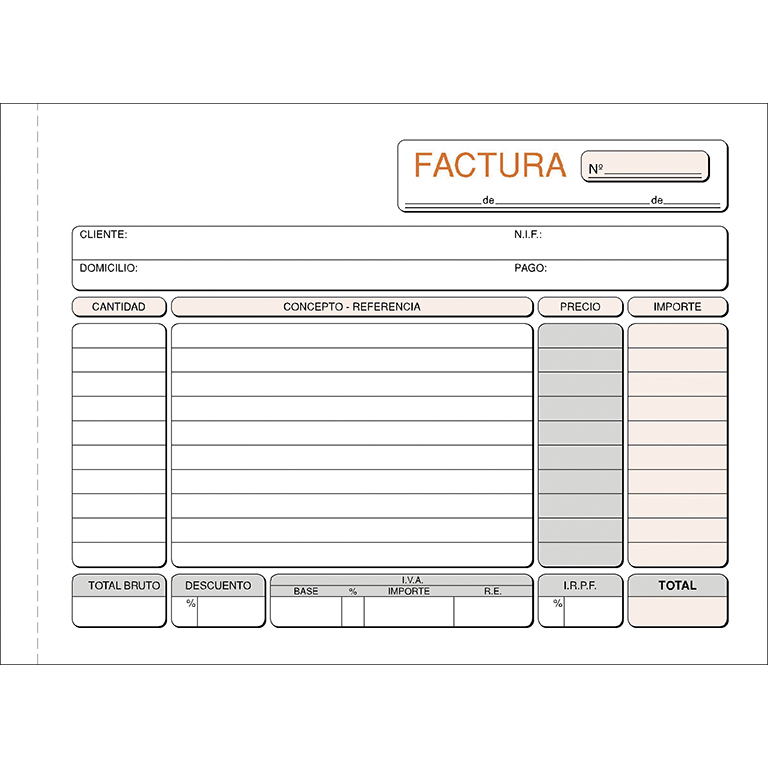 TALONARIO FACTURAS ORIGINAL Y COPIA PLUS OFFICE T-64 207MMX145MM DUPLICADO 50 JUEGOS