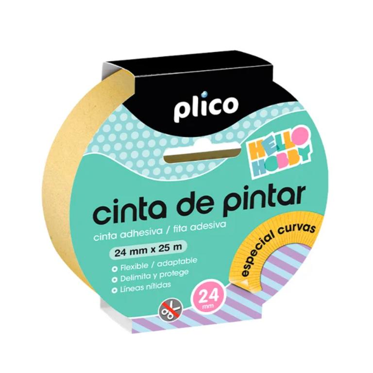CINTA ADHESIVA DE PINTAR PLICO ESPECIAL CURVAS 24 MM X 25 M
