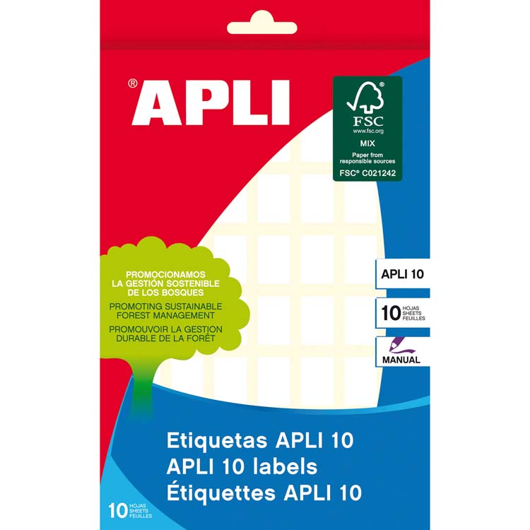 ETIQUETAS APLI 12x18 B.10H 01635