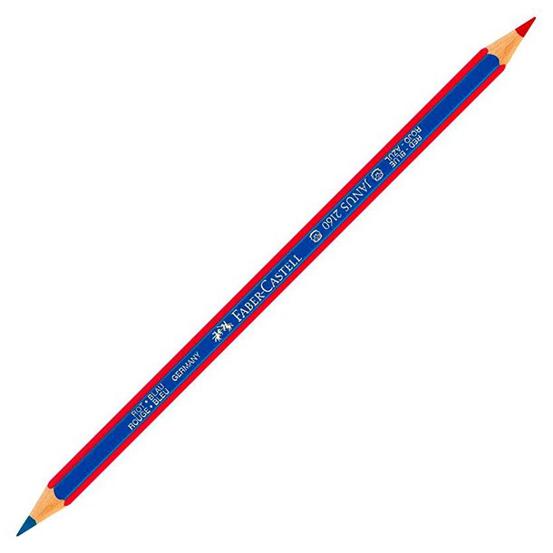 LAPICERO FABER-CASTELL BICOLOR AZUL Y ROJO 3 MM.