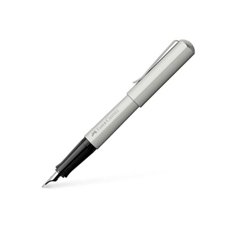 PLUMA ESTILOGRÁFICA FABER CASTELL HEXO - PLATA MATE
