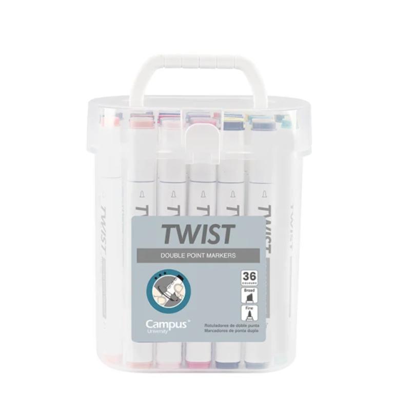 ROTULADOR TWIST DOBLE PUNTA 36COLOR