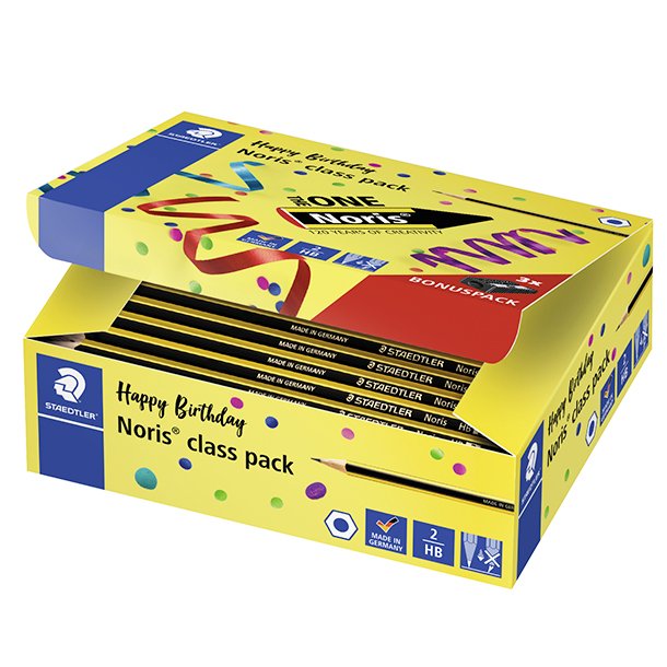 LÁPIZ DE GRAFITO STAEDTLER NORIS 120 2HB CAJA 144 UNIDADES