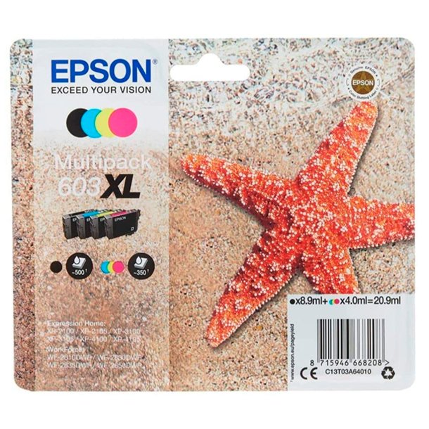 CARTUCHO EPSON 603XL C+M+Y+K PK4