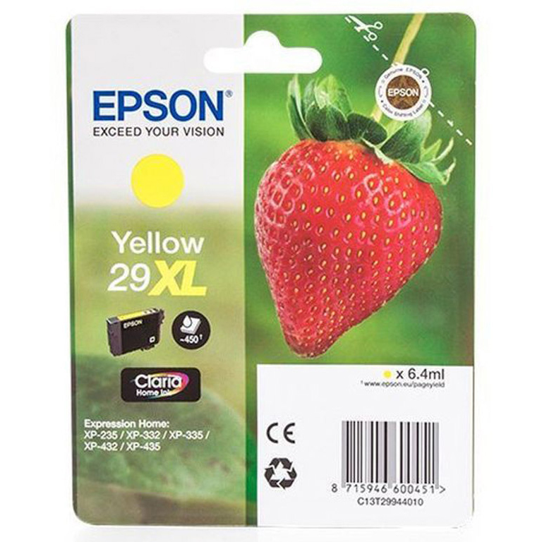 CARTUCHO INK-JET EPSON 29XL C13T29944012 AMARILLO