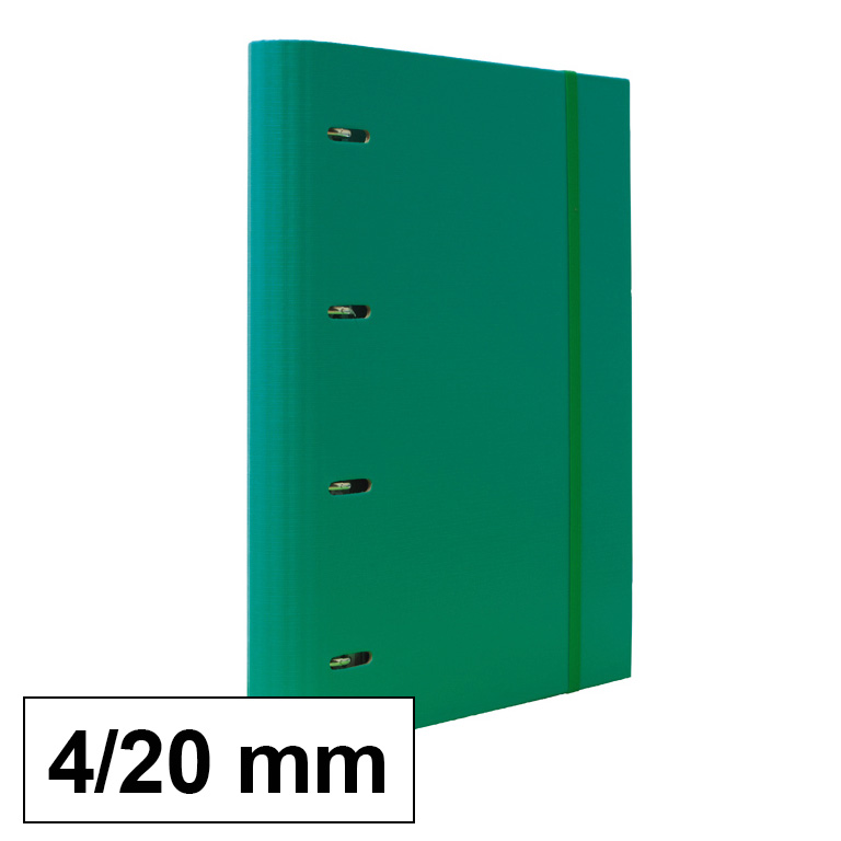 CARPETA PLUS OFFICE 4 ANILLAS 20MM CON RECAMBIO LOMO 32 MM VERDE
