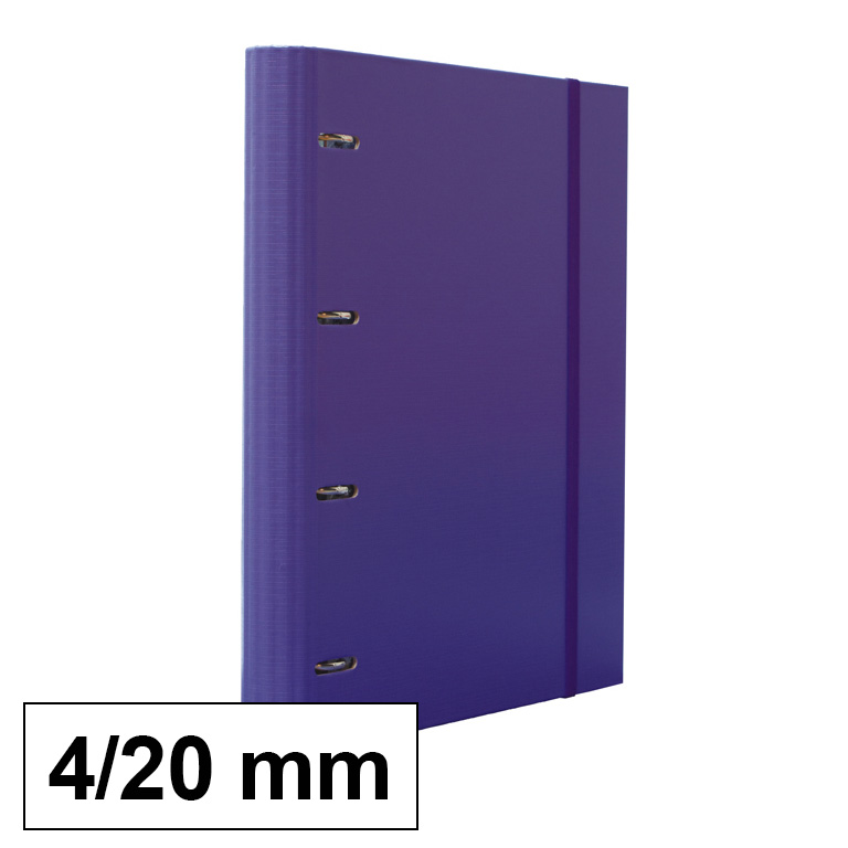 CARPETA PLUS OFFICE 4 ANILLAS 20MM CON RECAMBIO LOMO DE 32 MM VIOLETA
