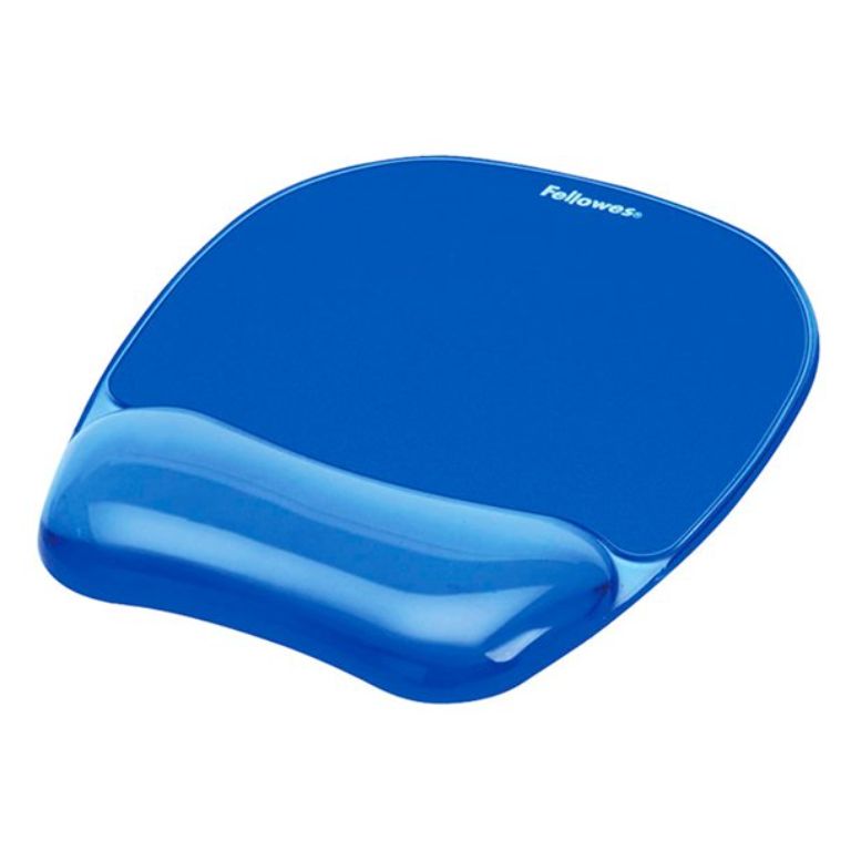 REPOSAMUÑECAS FELLOWES GEL CRYSTAL AZUL
