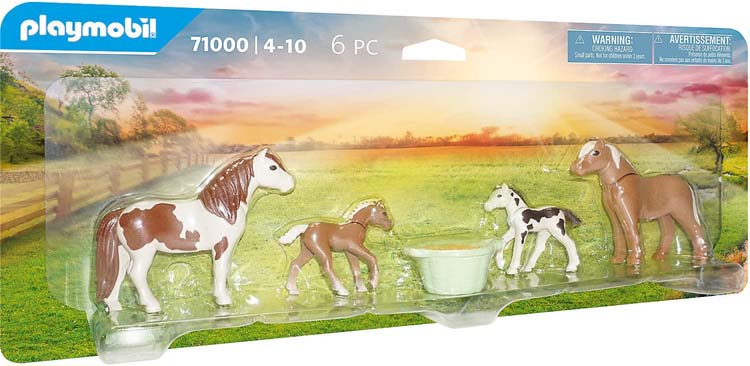 PLAYMOBIL 2 CABALLOS ISLANDESES CON POTROS