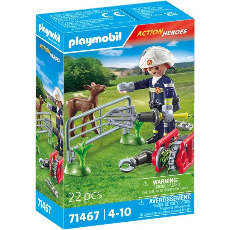PLAYMOBIL MISION BOMBEROS RESCATE DE ANIMAL