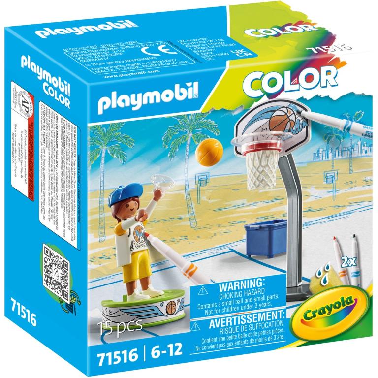 PLAYMOBIL COLOR SKATER CON BALONCESTO