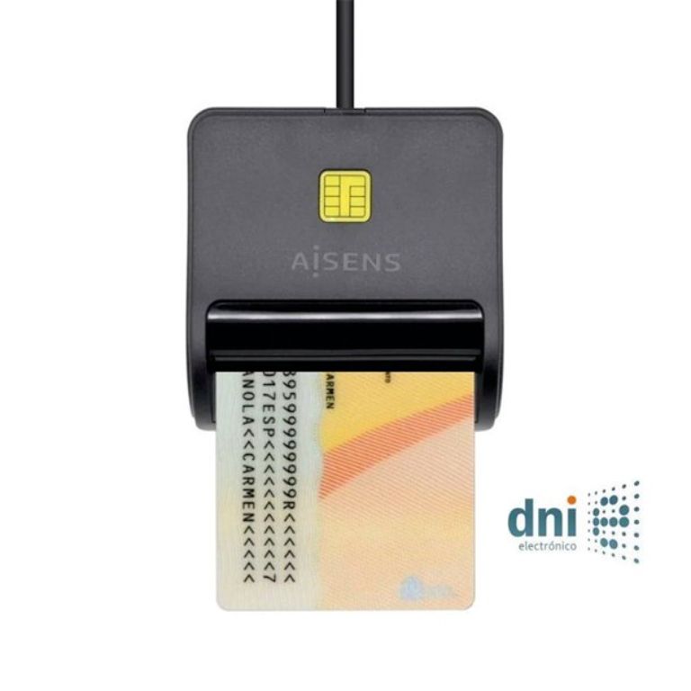 LECTOR DE DNI USB 2.0 AISENS NEGRO
