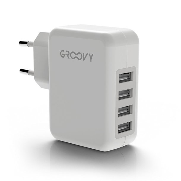 CARGADOR GROOVY 2+2 USB 4.8 A
