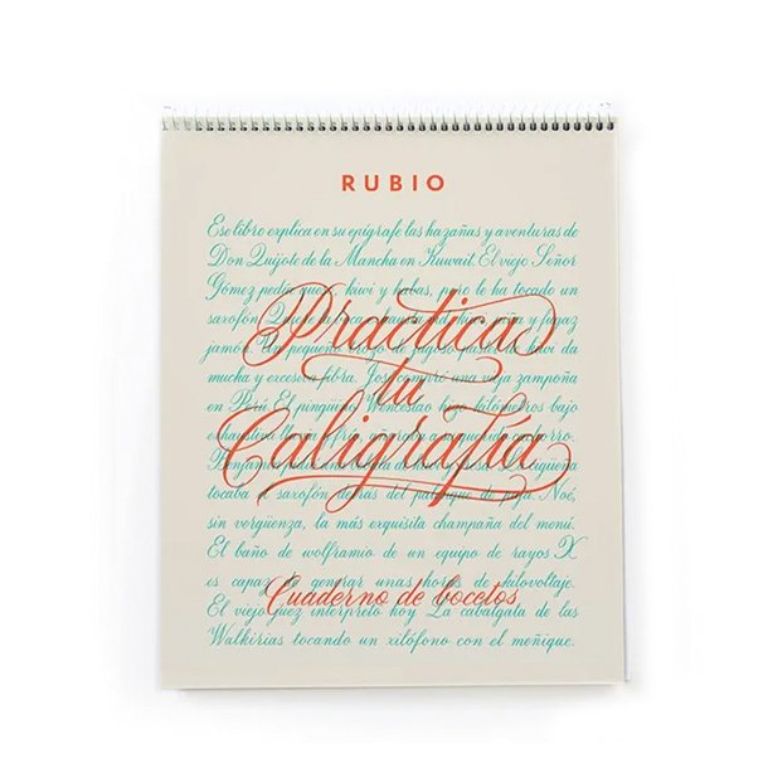 CUADERNO RUBIO BOCETOS CALIGRAFÍA
