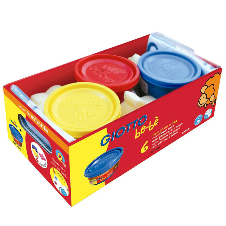 PINTURA DEDO GIOTTO BEBE 100ML  6 UNIDADES