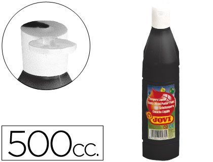 TEMPERA LIQUIDA JOVI BOTE 500 ML COLOR NEGRO