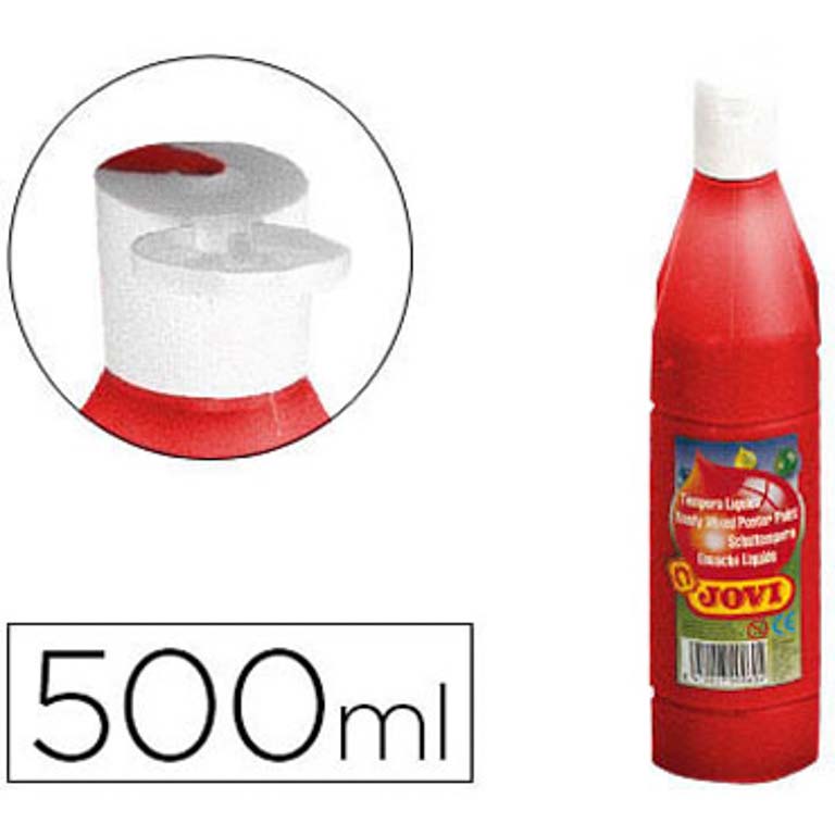 TEMPERA LIQUIDA JOVI BOTE 500ML COLOR BERMELLON
