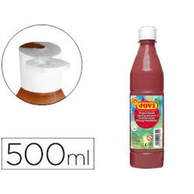 TEMPERA LIQUIDA JOVI BOTE 500ML COLOR MARRON