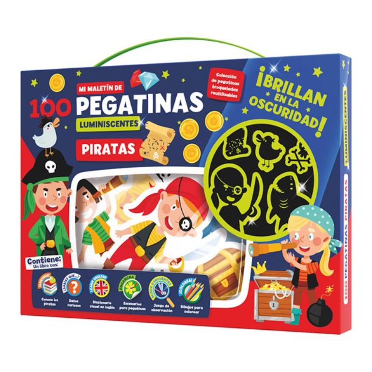 JUEGO EDUCATIVO IMAGILAND 100 PEGATINAS PIRATAS LUMINISCENTES
