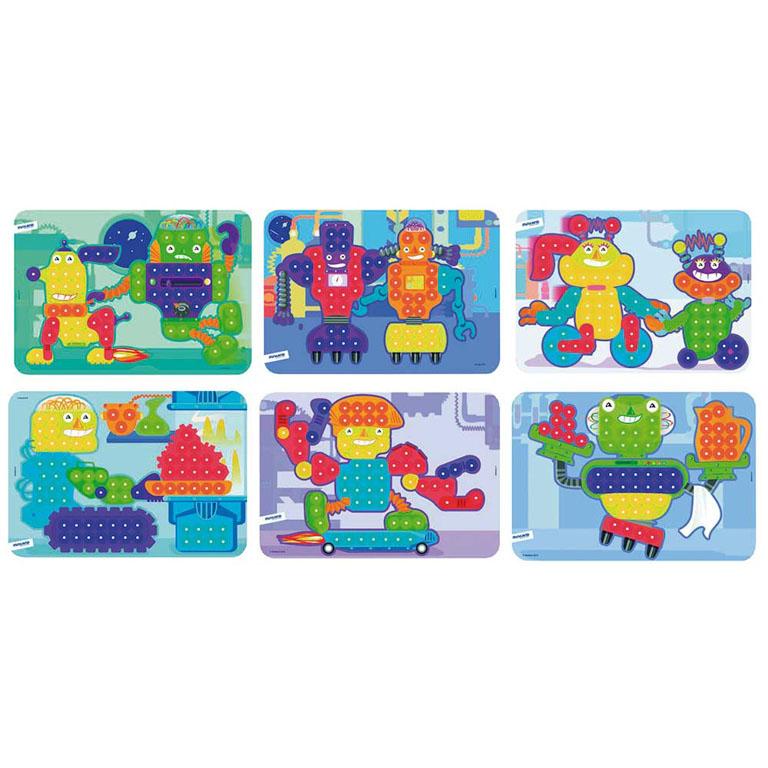 JUEGO EDUCATIVO MINILAND LAMINAS ROBOTS/ 6 UNIDADES